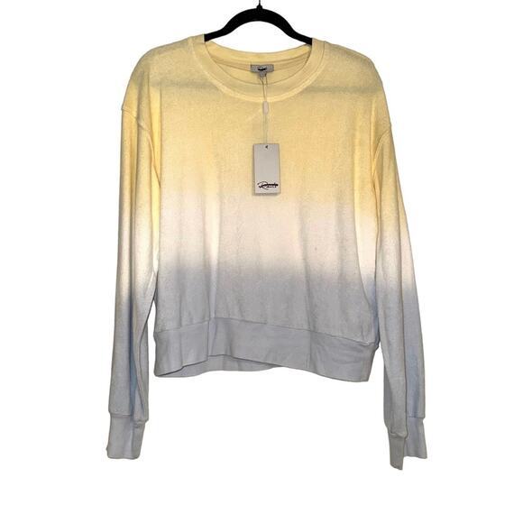 NWT Rails Ramon Sky Blue Dip Dye Long Sleeve Crew Neck Sweater LARGE - Picture 3 of 9